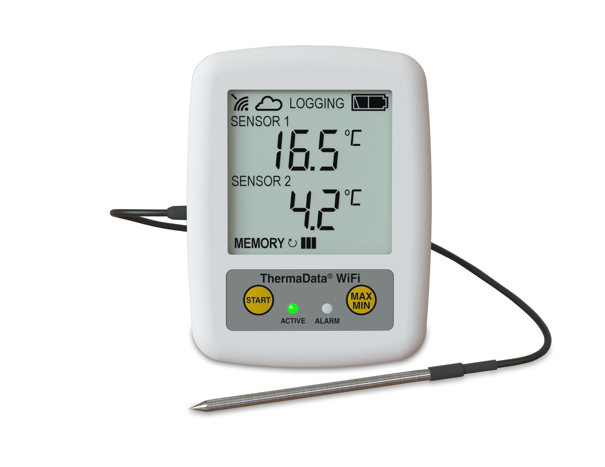Thermomètre professionnel double canal pour mesure de haute température