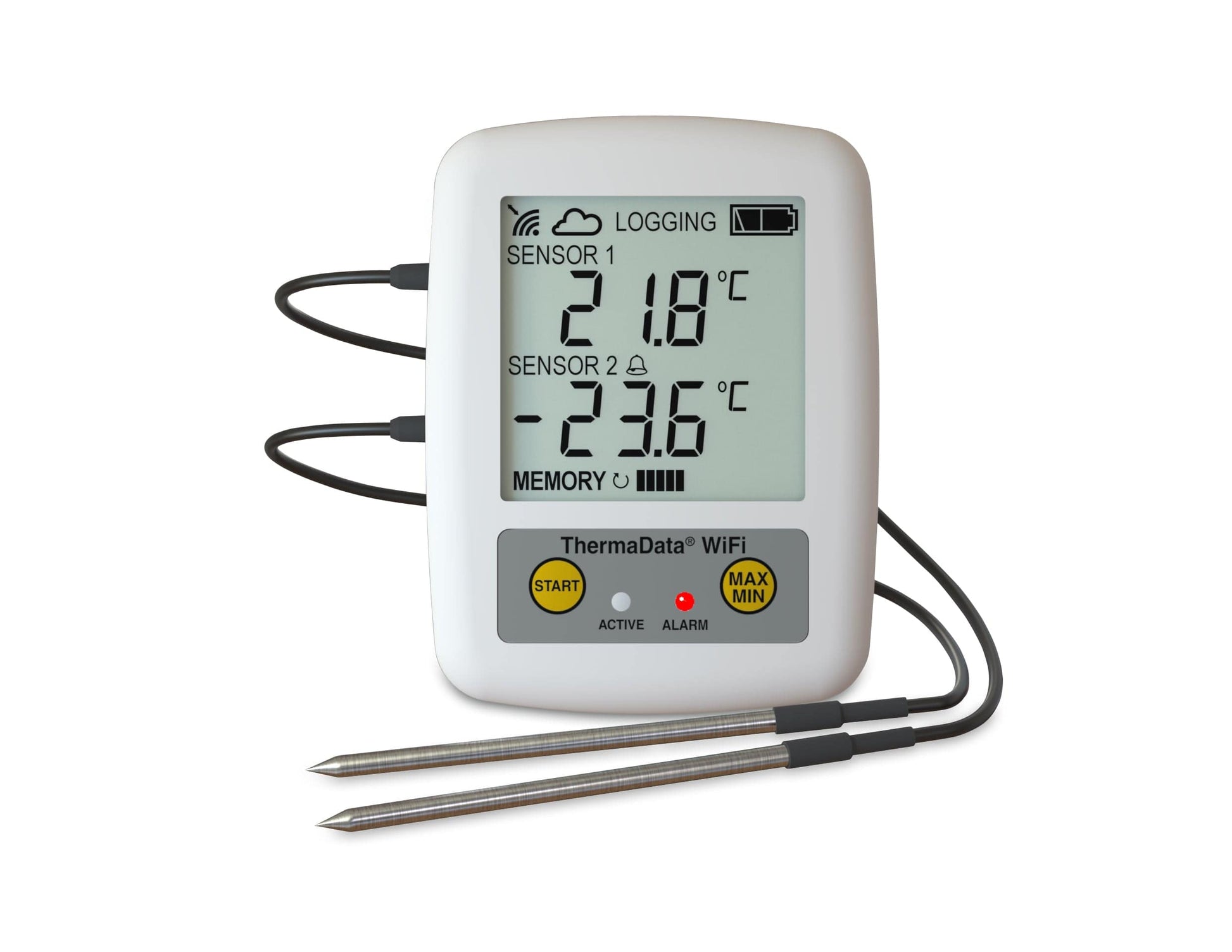 Thermomètre sans fil 2 canaux intérieur / extérieur