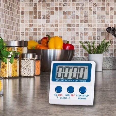 Minuteur de cuisine numérique digital écran LCD alarme sonore 