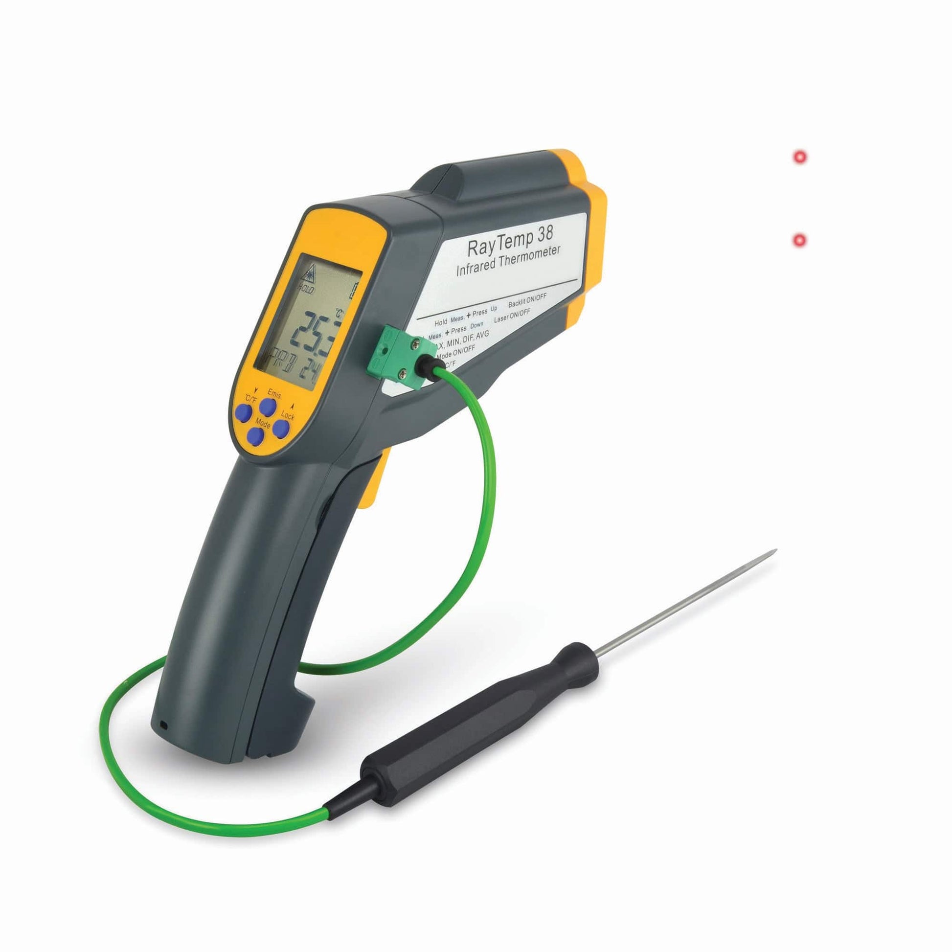 Thermomètre Infrarouge Numérique Sans Contact Pistolet De Température Laser  Avec Ecran LCD Rétroéclairé Digital